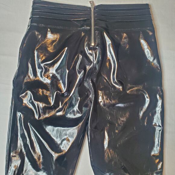 RtA Women's Size 26 Faux Patent Leather Pants Black - Picture 6 of 9